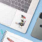 Sticker George Washington À cheval Sur Un Thanksgiving Tur (Ordinateur portable avec iPhone)