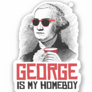 Sticker George Washington est mon Homeboy