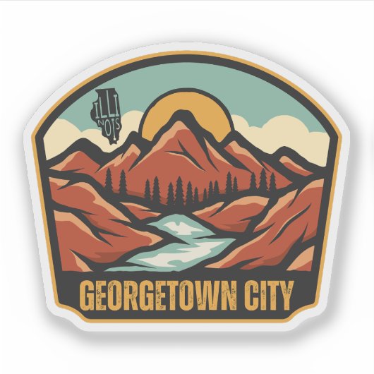 Sticker Georgetown city, Illinois (Devant)