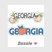 Sticker Georgia Peach (Feuille)