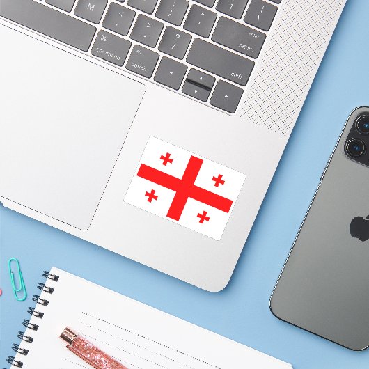 Sticker Géorgie (Ordinateur portable avec iPhone)