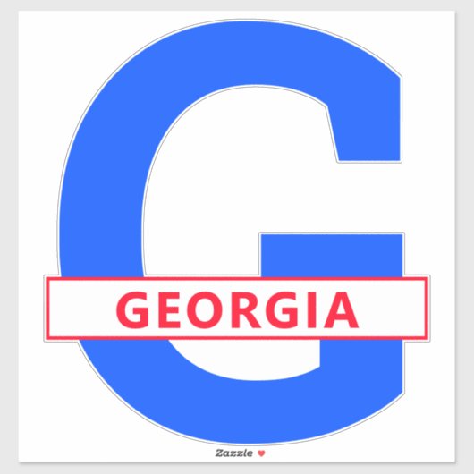 Sticker Géorgie (Feuille)