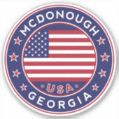 Sticker Géorgie, McDonough (Devant)