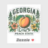 Sticker Géorgie vintage (Feuille)