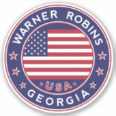 Sticker Géorgie, Warner Robins (Devant)