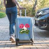 Sticker Géraniums roses vibrants avec des feuilles vertes  (Valise Insitu)