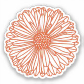 Sticker Gerbera Daisy (Recto)