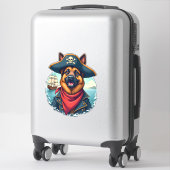 Sticker German Shepherd Dog Pirate Copy (Sur valise)