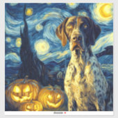 Sticker German Shorthaired Pointer 1 Chien mignon Hallowee (Feuille)