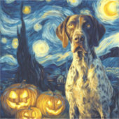 Sticker German Shorthaired Pointer 1 Chien mignon Hallowee (Devant)