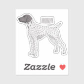 Sticker German Shorthred Pointer dog (Feuille)