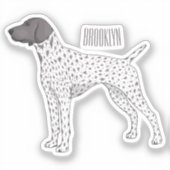 Sticker German Shorthred Pointer dog (Recto)