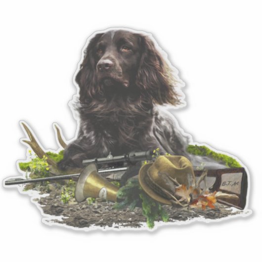 Sticker German Spaniel, Wachtelhund      (Devant)