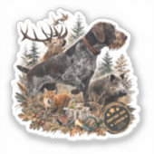 Sticker German Wirehaired Pointer (Recto)