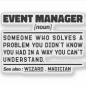 Sticker Gestionnaire d'événements Définition Noun Spéciali (Devant)