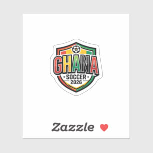 Sticker Ghana Football 2026 Football Gras Pays Typographie