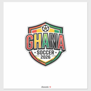 Sticker Ghana Football 2026 Football Gras Pays Typographie