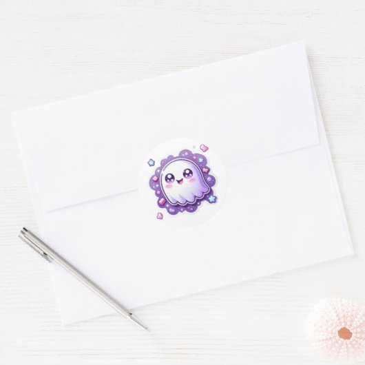 Sticker Ghost Cute Kawaii Pastel Halloween Éffraya (Enveloppe)