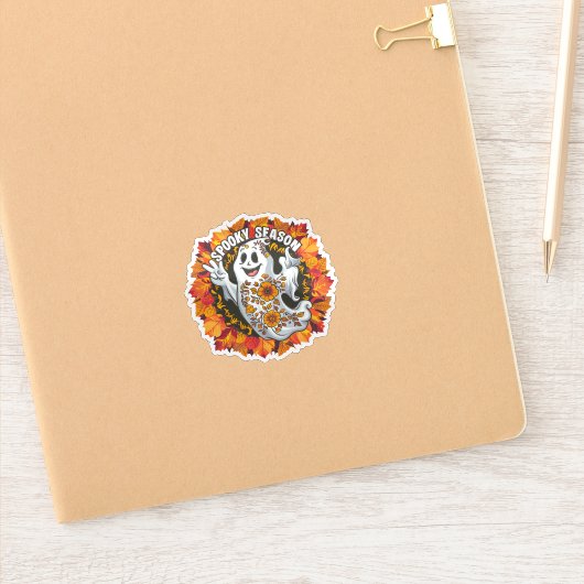 Sticker Ghost de dessin mignon mais effrayant (Carnet)