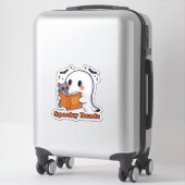 Sticker Ghost et Chat - Lectures Éffrayantes Hallo (Sur valise)