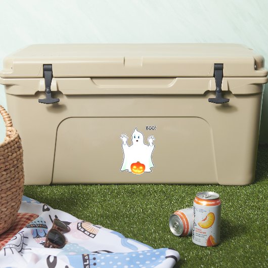 Sticker Ghost et Citrouille d'Halloween (Glacière)