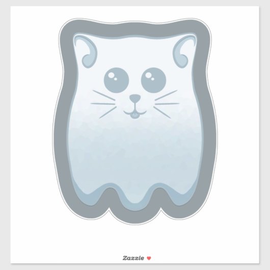 Sticker Ghost kitty (Feuille)