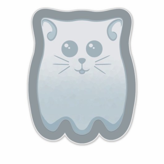 Sticker Ghost kitty (Devant)