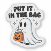 Sticker Ghost - "Mettez-Le Dans Le Sac" Halloween (Devant)