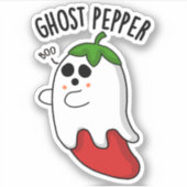 Sticker Ghost Pepper Funny Chili Pun (Devant)