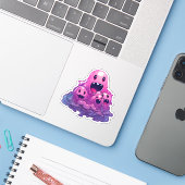 Sticker Ghost : Sweet Ghost #30 (Ordinateur portable avec iPhone)