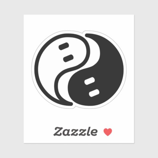 Sticker Ghost Yin Yang (Feuille)