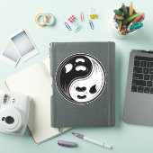 Sticker Ghost Yin Yang Noir et blanc (Couverture iPad)