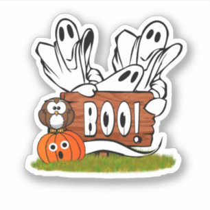 Sticker Ghosts et amis Halloween
