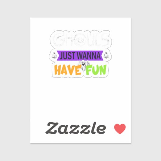 Sticker Ghouls veut juste s'amuser drôle automne (Feuille)