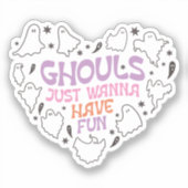 Sticker Ghouls veut juste s'amuser Halloween (Recto)