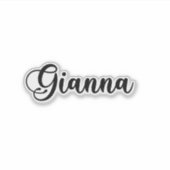 Sticker Gianna Nom - Calligraphie manuscrite (Devant)