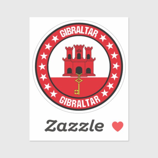 Sticker Gibraltar (Feuille)