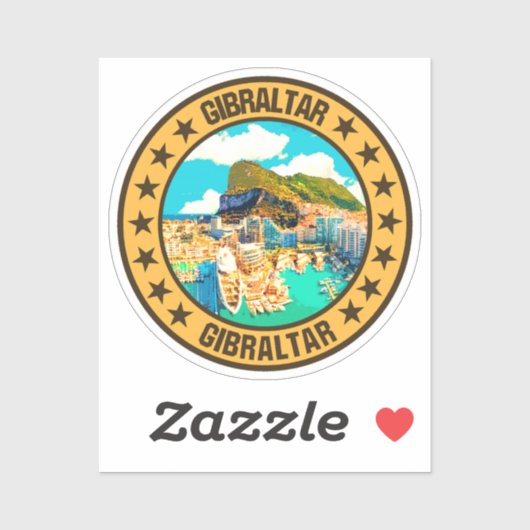 Sticker Gibraltar (Feuille)