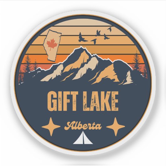 Sticker Gift Lake (Alberta) (Devant)