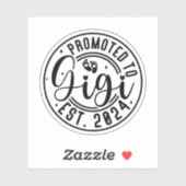 Sticker Gigi Est 2024, Faire-part de grossesse pour Gigi (Feuille)