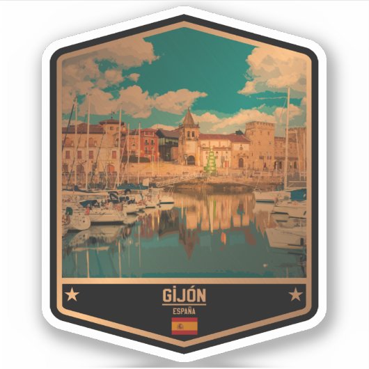 Sticker Gijón (Devant)