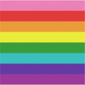 Sticker Gilbert Baker Gay pride Drapeau petit Carré (Devant)