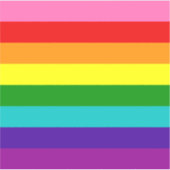 Sticker Gilbert Baker Gay pride Drapeau petit Carré (Devant)