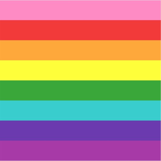 Sticker Gilbert Baker Gay pride drapeau Rainbow Stripe (Devant)