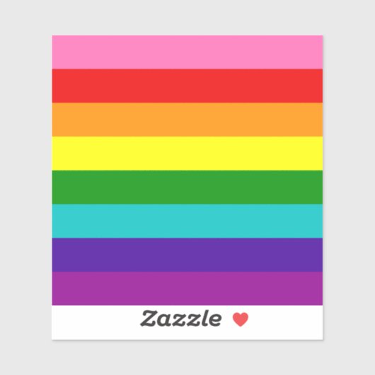 Sticker Gilbert Baker Gay pride drapeau Rainbow Stripe (Feuille)