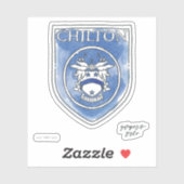 Sticker Gilmore Girls | Badge d'aquarelle Chilton Academy (Feuille)