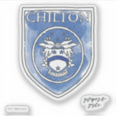 Sticker Gilmore Girls | Badge d'aquarelle Chilton Academy (Devant)