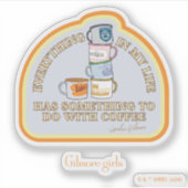 Sticker Gilmore Girls | Graphique des devis de café (Devant)
