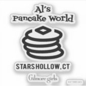 Sticker Gilmore Girls | Logo d'Al's Pancake World (Devant)