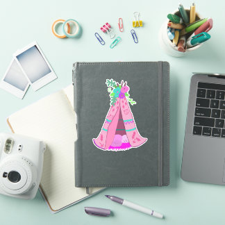 Sticker Gilry Pink Tente Tribal Teepee